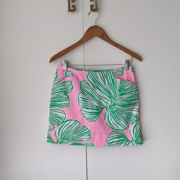 🌸💚Lilly Pulitzer Skort Size XS/0 Marigold Style Who Let the Fronds Out Pattern - Picture 3 of 14